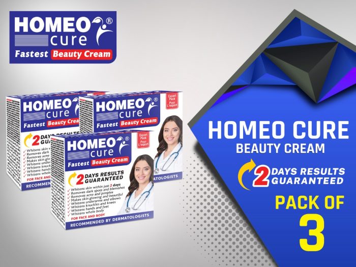 Pack Of 3 Homeo Cure Beauty Cream Highly Concentrated Fastest 2 Days Results Guaranteed