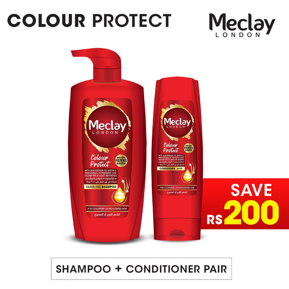 Meclay London Colour Protect Shampoo 660ml + Conditioner Pair Box (Save Rupees 200)