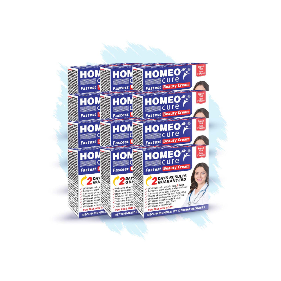 Pack Of 12 Homeo Cure Beauty Cream Highly Concentrated Fastest 2 Days Results Guaranteed