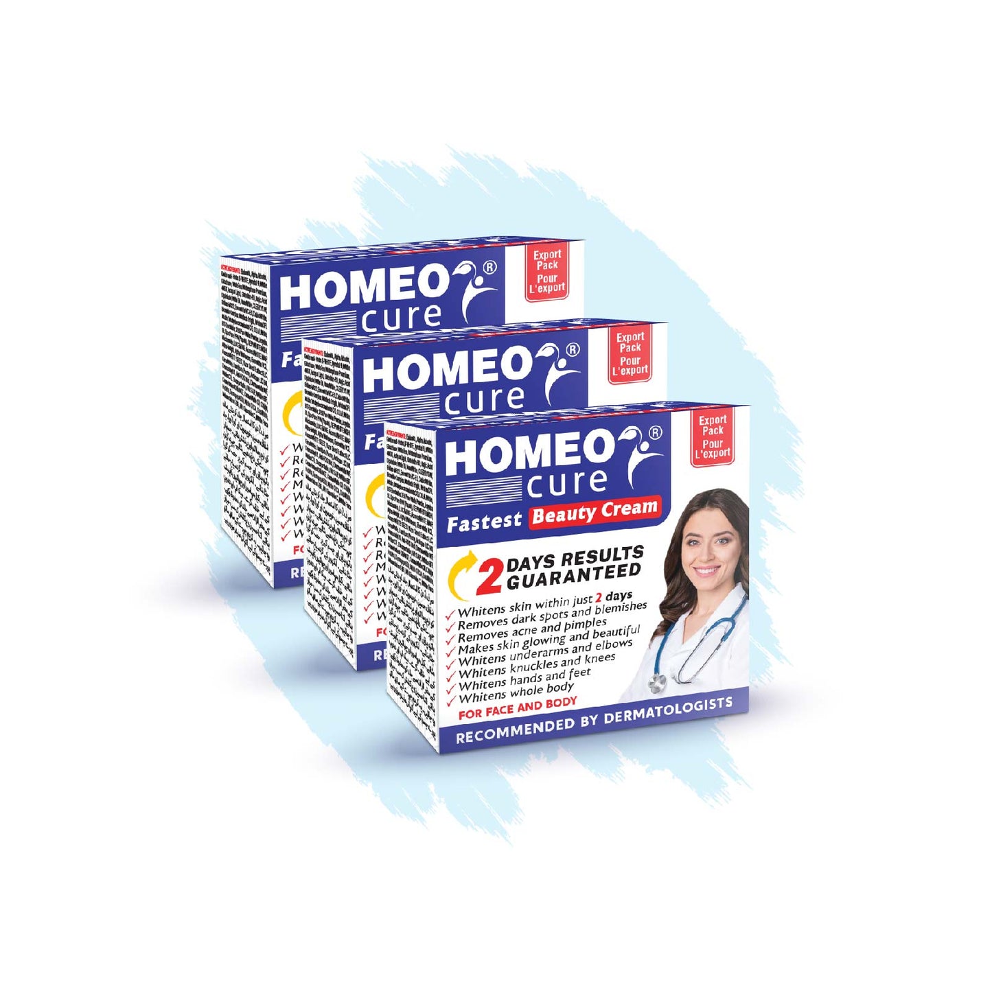 Pack Of 3 Homeo Cure Beauty Cream Highly Concentrated Fastest 2 Days Results Guaranteed