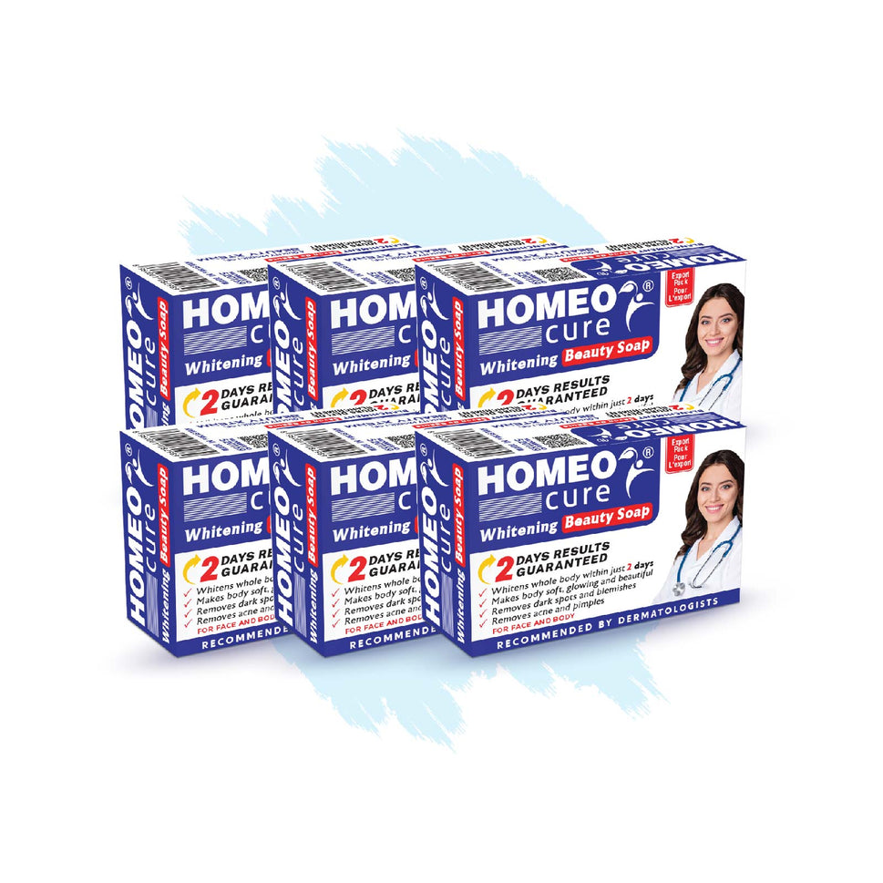 Homeo Cure Whitening Beauty Soap 2 Days Results Guranteed (Pack of 6)